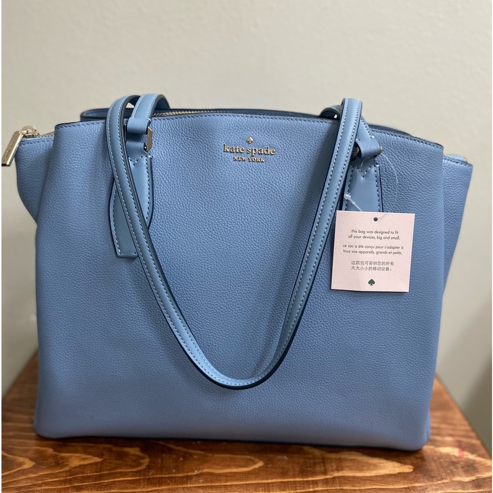 Kate Spade Monet large compartment tote. Blue color.